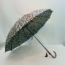 2019春夏新作商品）晴雨兼用・長傘-婦人　伝統の和柄・牡丹唐草・12本骨手開傘