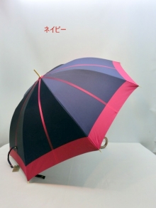 2019通年新作）雨傘・長傘−婦人甲州織先染朱子生地中線ジャガード軽量ジャンプ日本製雨傘