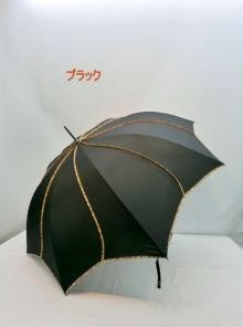 通年新作商品）雨傘・長傘-婦人　花型ヒョウ柄パイピングジャンプ傘