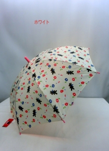 2019通年新作）雨傘・長傘-ジュニア　リサガス＆フラワープリントカラー手元ジャンプ傘