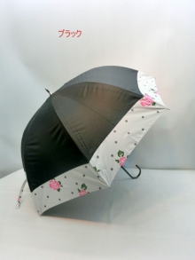 2019春夏新作）晴雨兼用傘・長傘  高度な耐水性・UVカット率99％・遮蔽効果・軽量・ポルカローズ切継手開傘